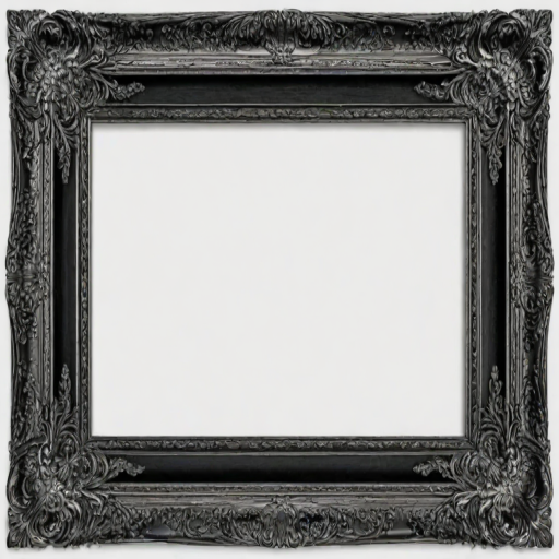 black picture frame png