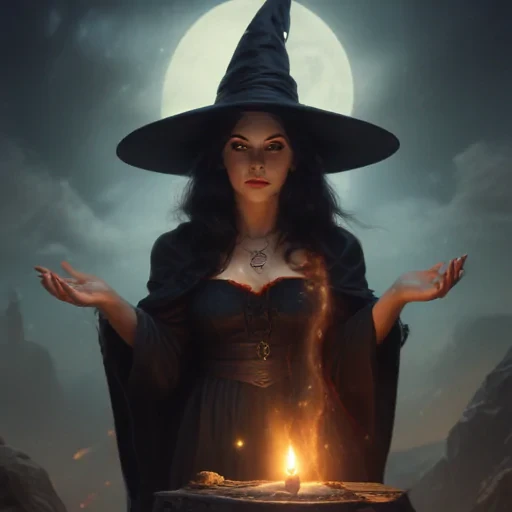 vintage witch art