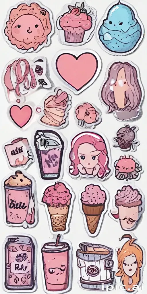 stickers png aesthetic