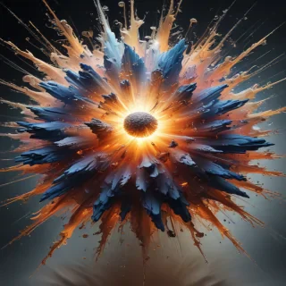 transparent explosion
