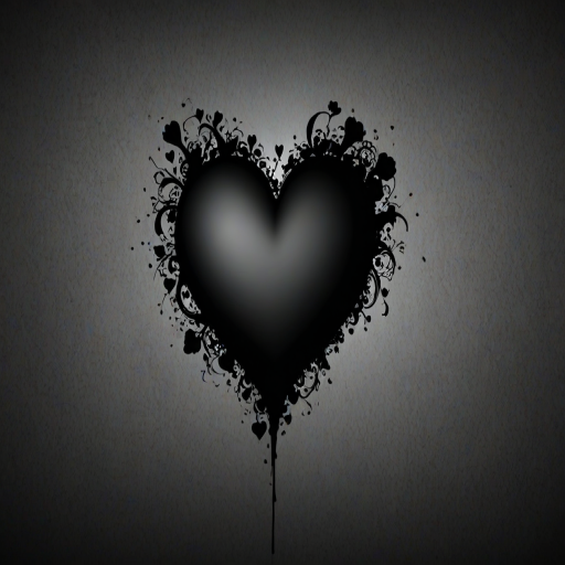 wallpaper black heart