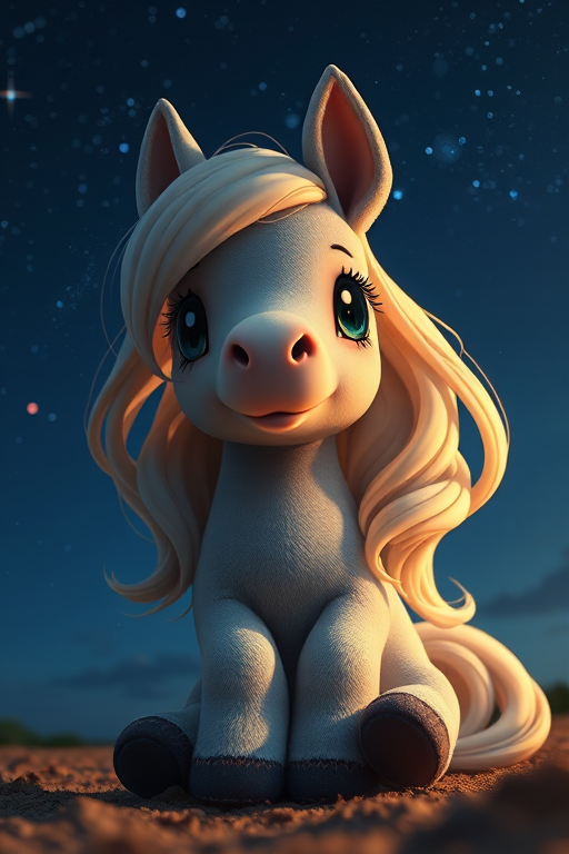 intricate details, extreme detail, very aesthetic, intricate details, abstract, surreal, dynamic lighting, ray tracing, extreme contrast, the most adorable, solo, female, anthro, pony, cute, shy, blush, sitting, outside, blue sky, wide angle shot, nighttime, beautiful sky with stars and cosmos, looking upward, Detailed face, detailed face, beautiful, Expressive,  Cookie Crumbles