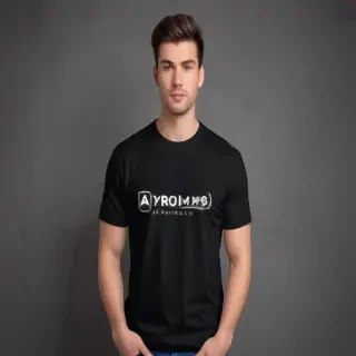 black tee mockup