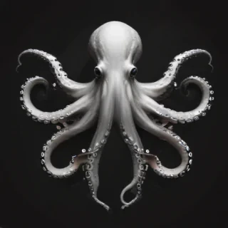 octopus clipart black and white