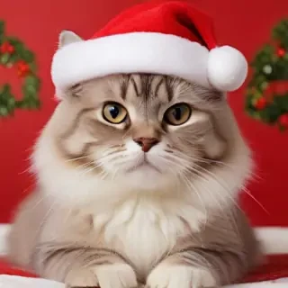 cat christmas background