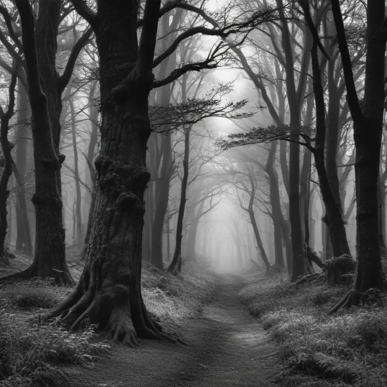 forest clipart black and white