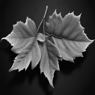 leaf clip art black and white