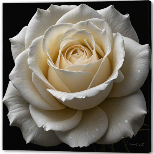white rose on black