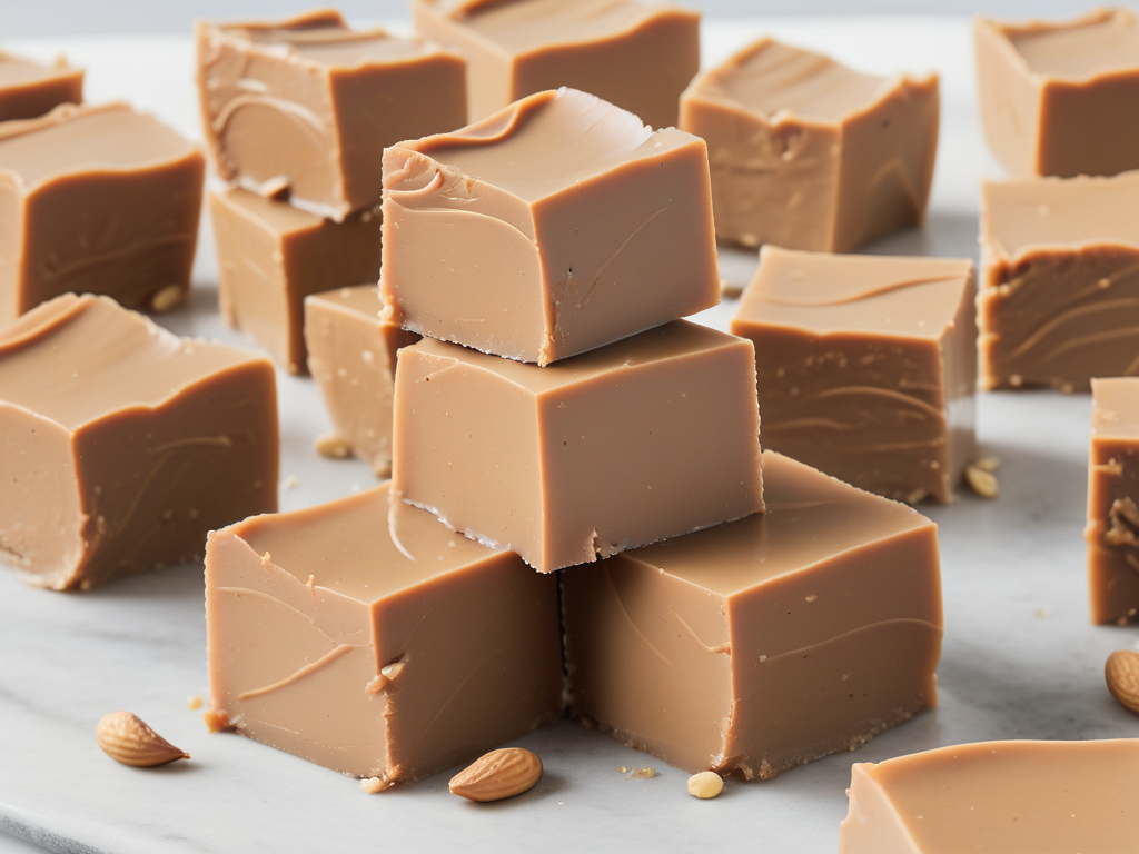 peanut butter fudge made with condensed milk