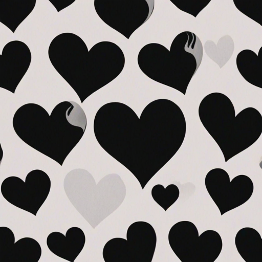 aesthetic black heart wallpaper