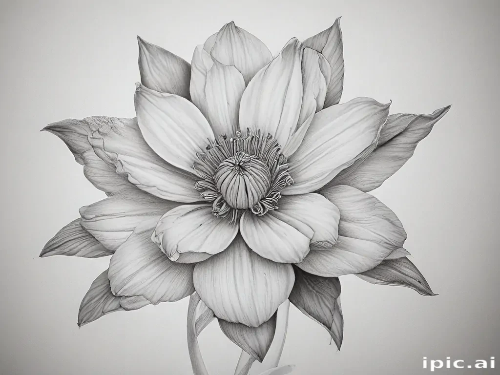 flower drawings pencil
