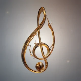 transparent music note