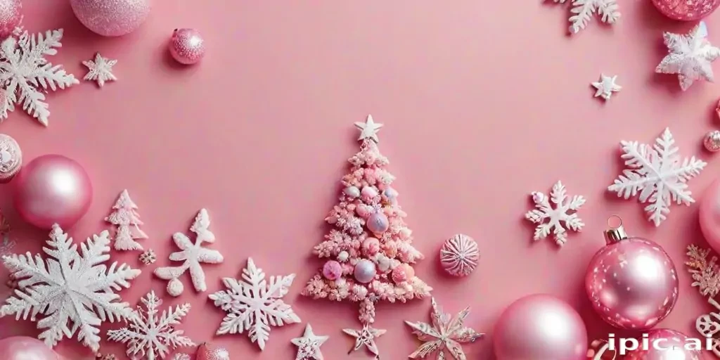 pink christmas aesthetic wallpaper
