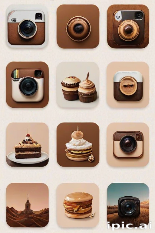 aesthetics brown instagram highlight icons