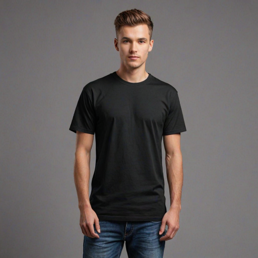 black tee shirt mockup