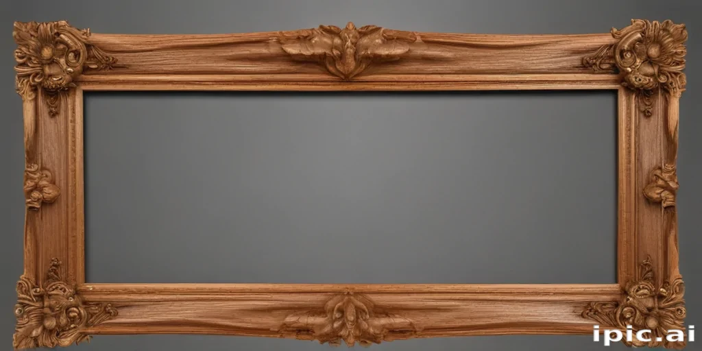 wooden picture frame png