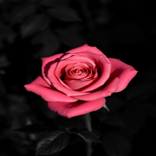 rose with black and white background