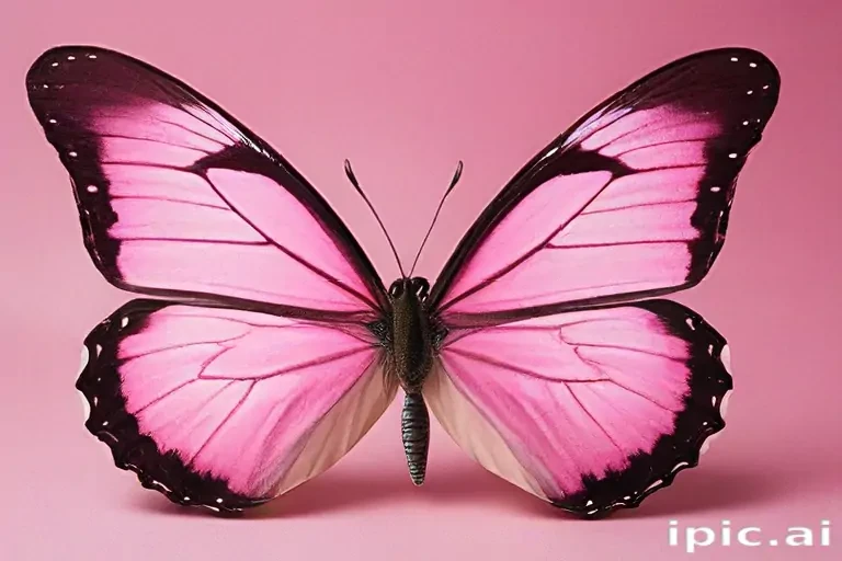 pink background butterfly