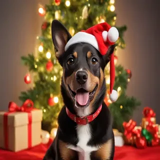 christmas dog background