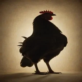 silhouette of a chicken
