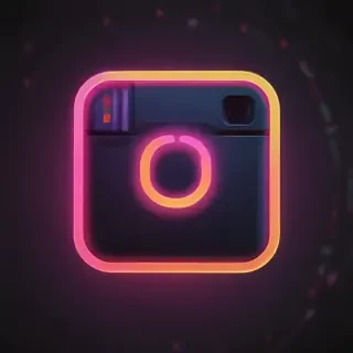 neon instagram logo