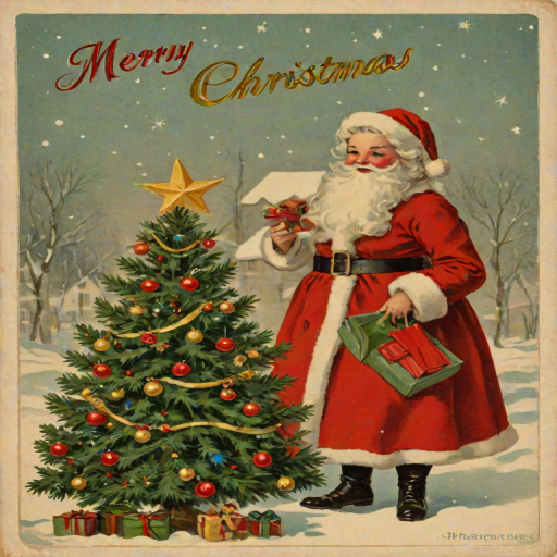 vintage merry christmas