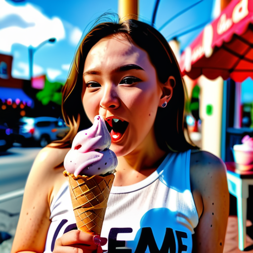 she and her ice cream