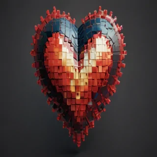 pixelated heart png