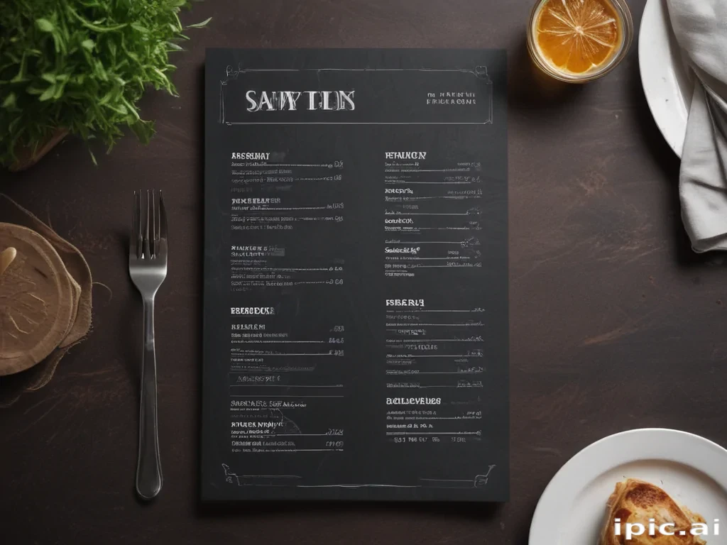 restaurant menu mockup free