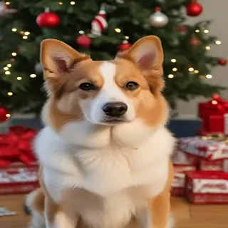 pictures of dogs christmas