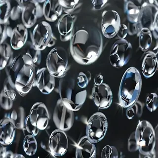 sparkling transparent