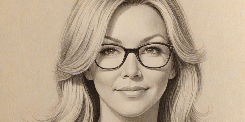 Resplendent Heather Locklear, pencil sketch, portrait of Lovely woman 1957s in glasses, hair style beatnik, outline, clear lines, fine lines, 8k