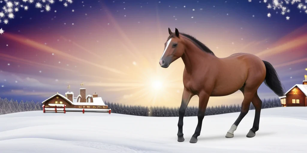 christmas horse background