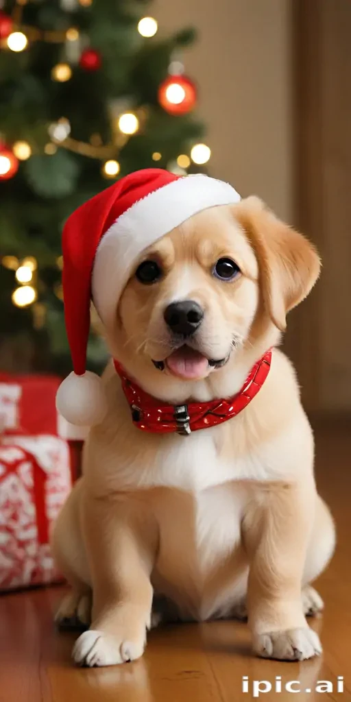 christmas dog wallpaper cute