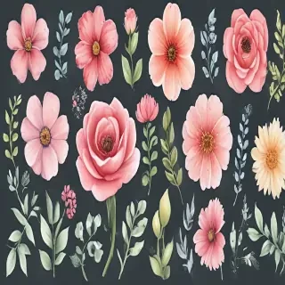 clipart watercolor flowers