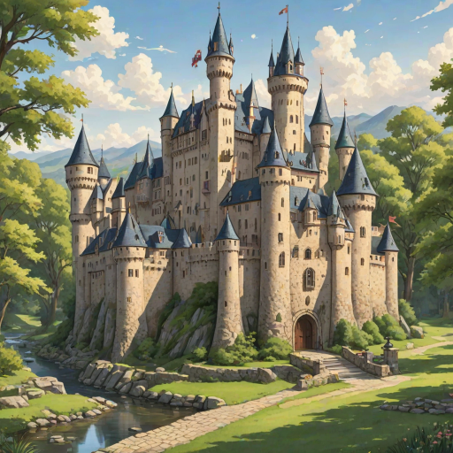 cartoon of castle