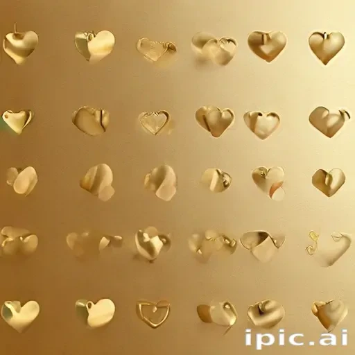 gold heart wallpaper
