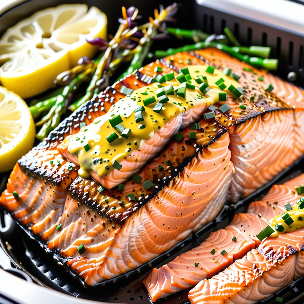 air fryer salmon with dijon mustard