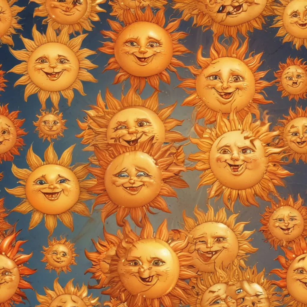 cartoon suns