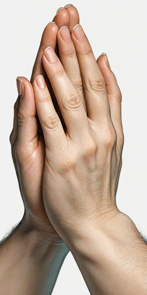 praying hands transparent