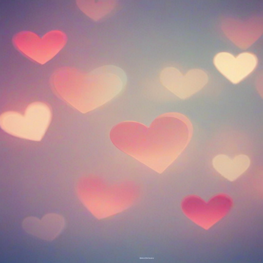 blurry heart wallpaper