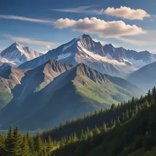 mountainous background