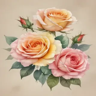watercolor roses png