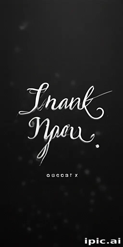 thank you in black and white