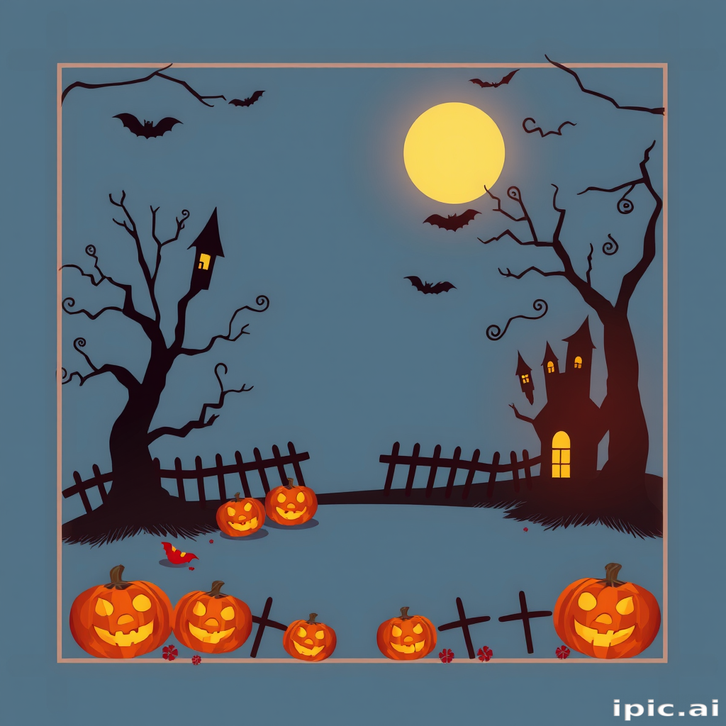 halloween border transparent