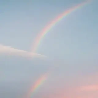 pastel coloured rainbow
