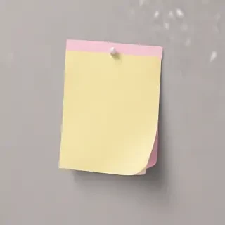sticky note with transparent background