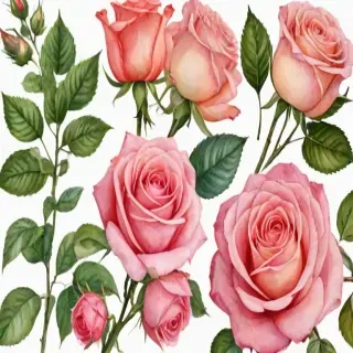 watercolor roses png