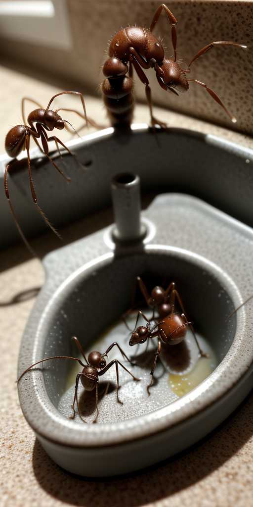 very tiny ants around kitchen sink