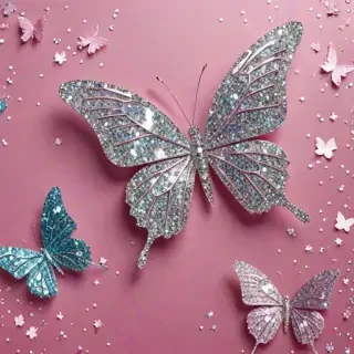 glitter butterfly wallpaper